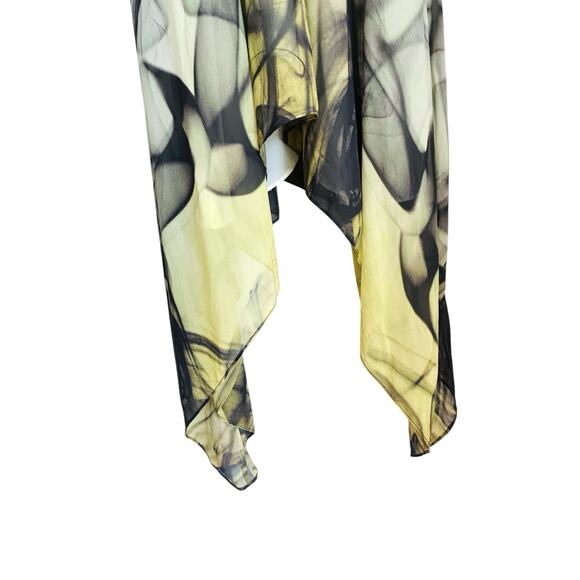 Milly Silk Dress Womens 0 Chiffon Smoke Print Delaney Vee Fairy Goth Glam Sultry - Picture 15 of 16